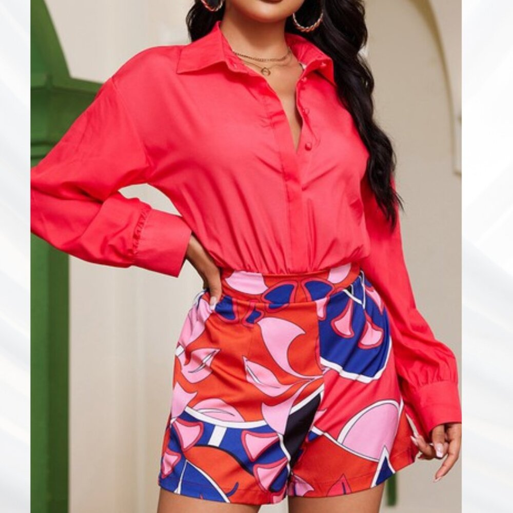 Crushed Sangria Short Set